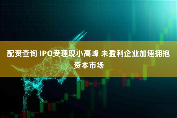 配资查询 IPO受理现小高峰 未盈利企业加速拥抱资本市场