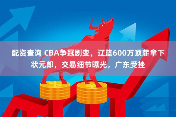 配资查询 CBA争冠剧变，辽篮600万顶薪拿下状元郎，交易细节曝光，广东受挫