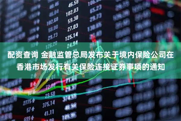 配资查询 金融监管总局发布关于境内保险公司在香港市场发行有关保险连接证券事项的通知