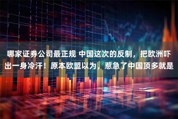 哪家证券公司最正规 中国这次的反制，把欧洲吓出一身冷汗！原本欧盟以为，惹急了中国顶多就是